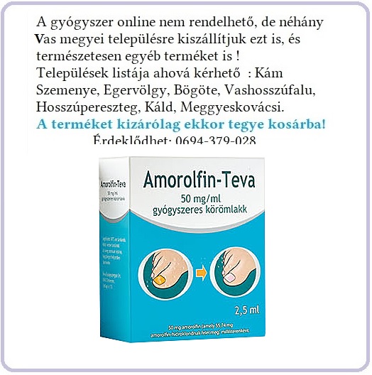 Amorolfin-Teva 50 mg/ml gyógyszeres körömlakk 2, 5ml